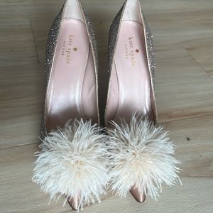 Pink Kate spade Marabou pumps size 8